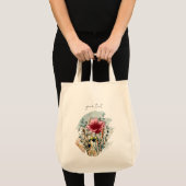 Personalized Wildflower Paint Splatter Tote Bag トートバッグ (正面(商品))