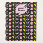 Personalized Wildflower Pattern Spiral Notebook Pl プランナー手帳 (正面)