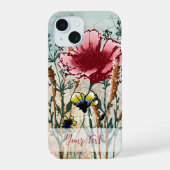 Personalized Wildflower Phone Case iPhone 15ケース (裏面)