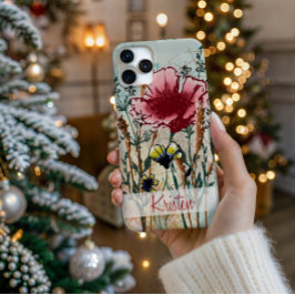 Personalized Wildflower Phone Case iPhone 15ケース