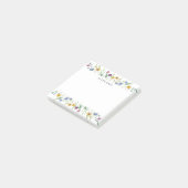 Personalized Wildflower Post-it Notes ポストイット (アングル)