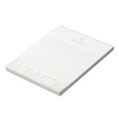 Personalized Wildflower Sage Green Desk Notepad ノートパッド (回転)