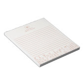 Personalized Wildflower Terracotta Desk Notepad ノートパッド (アングル)