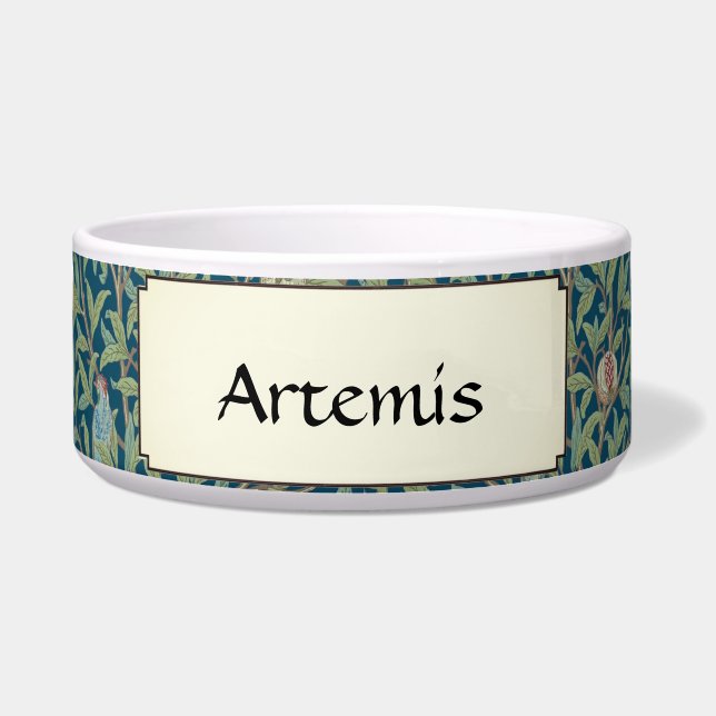 Personalized William Morris Bird and Pomegranate ボウル (正面)