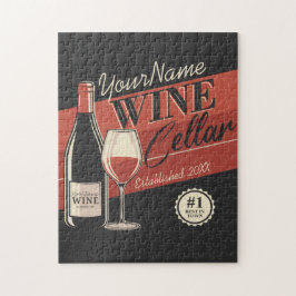 Personalized Wine Cellar Bottle Tasting Room Bar  ジグソーパズル