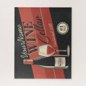 Personalized Wine Cellar Bottle Tasting Room Bar  ジグソーパズル (縦)