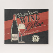 Personalized Wine Cellar Bottle Tasting Room Bar  ジグソーパズル (横)