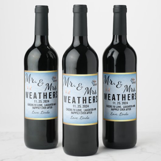 Personalized Wine Labels: Toast to Love! ワインラベル (ボトル)