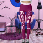 Personalized Wine Light Pink Stripes Pet Cat レギンス