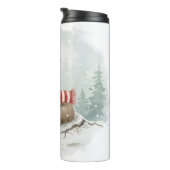 Personalized Winter Bear Tumbler – Sleeping Animal タンブラー (回転右)