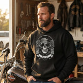 Personalized Winter Biker Skull Motorcycle パーカ