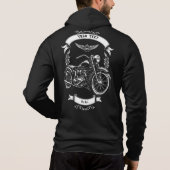 Personalized Winter Biker Skull Motorcycle Zip パーカ (裏面)