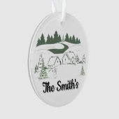 Personalized Winter Christmas Tree Ornament オーナメント (正面)
