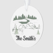 Personalized Winter Christmas Tree Ornament オーナメント (正面)