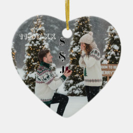Personalized Winter Engagement Keepsake  セラミックオーナメント