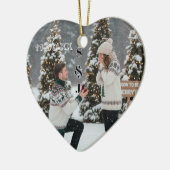 Personalized Winter Engagement Keepsake セラミックオーナメント (左)