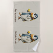 Personalized Winter Penguin “Best Doctor Ever” ビーチタオル (正面)