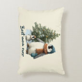 Personalized Winter Penguin “Best Mom Ever” アクセントクッション (正面(垂直))
