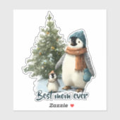 Personalized Winter Penguin “Best Mom Ever” シール (シート)