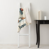 Personalized Winter Penguin Tennis Kid シェルパブランケット (インサイチュ)