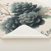 Personalized Winter Pinecone Family Design シェルパブランケット (3/4)