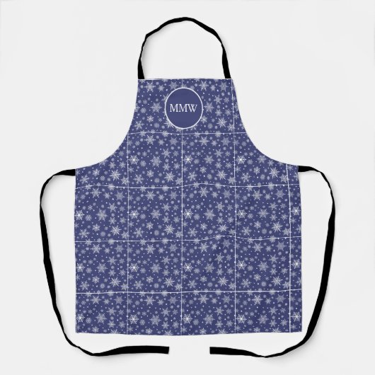 Personalized Winter Snowflake Apron エプロン (正面)