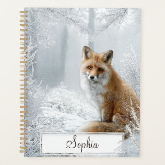 Personalized Winter Woodland Fox プランナー手帳