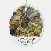 Personalized Wisconsin Dells Ornament, Wisconsin セラミックオーナメント (左)