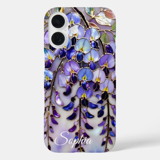 Personalized Wisteria Floral Phone Case Case-Mate iPhoneケース (裏面)