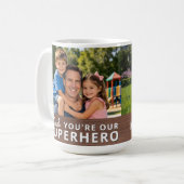 Personalized with 2 Photos and Text コーヒーマグカップ (正面左)