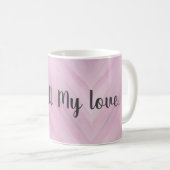 Personalized With My Love Cute Heart Mug  コーヒーマグカップ (正面右)