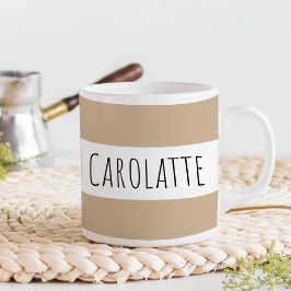 Personalized With Name Custom Latte コーヒーマグカップ