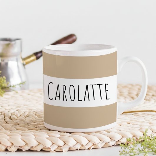 Personalized With Name Custom Latte コーヒーマグカップ