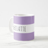 Personalized With Name Custom Lilac コーヒーマグカップ (正面左)
