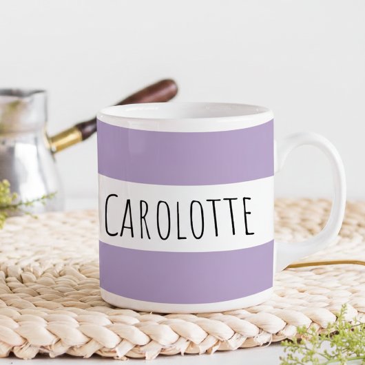 Personalized With Name Custom Lilac コーヒーマグカップ