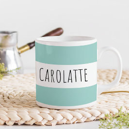 Personalized With Name Custom Mint コーヒーマグカップ