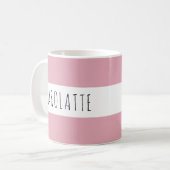 Personalized With Name Custom Pink コーヒーマグカップ (正面左)