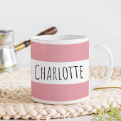 Personalized With Name Custom Pink コーヒーマグカップ
