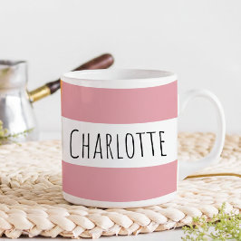 Personalized With Name Custom Pink コーヒーマグカップ