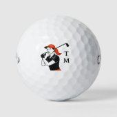 Personalized Woman Golfer Callaway Golf Balls ゴルフボール (正面)