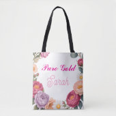 Personalized Women's Day Tote Bag Custom Name トートバッグ (正面)