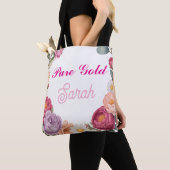 Personalized Women's Day Tote Bag Custom Name トートバッグ (クローズアップ)