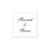 Personalized Wood Handle Stamp with Couple’s Name ラバースタンプ (インプリント)