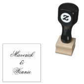 Personalized Wood Handle Stamp with Couple’s Name ラバースタンプ (押印)