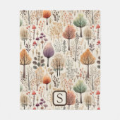 Personalized Woodland Cozy Cabin フリースブランケット (正面)