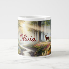 Personalized Woodland Faith Mug - Specialty Mug ジャンボコーヒーマグカップ