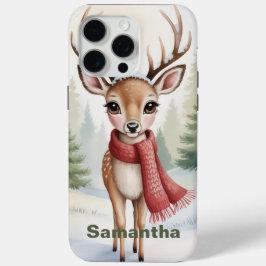 Personalized Woodland Winter, Farmhouse Xmas,      iPhone 15 Pro Maxケース