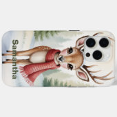 Personalized Woodland Winter, Farmhouse Xmas,      Case-Mate iPhoneケース (裏面 (横))