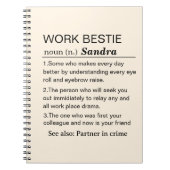 Personalized Work Bestie Definition ノートブック (正面)