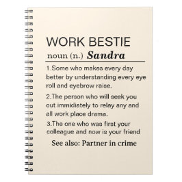 Personalized Work Bestie Definition ノートブック